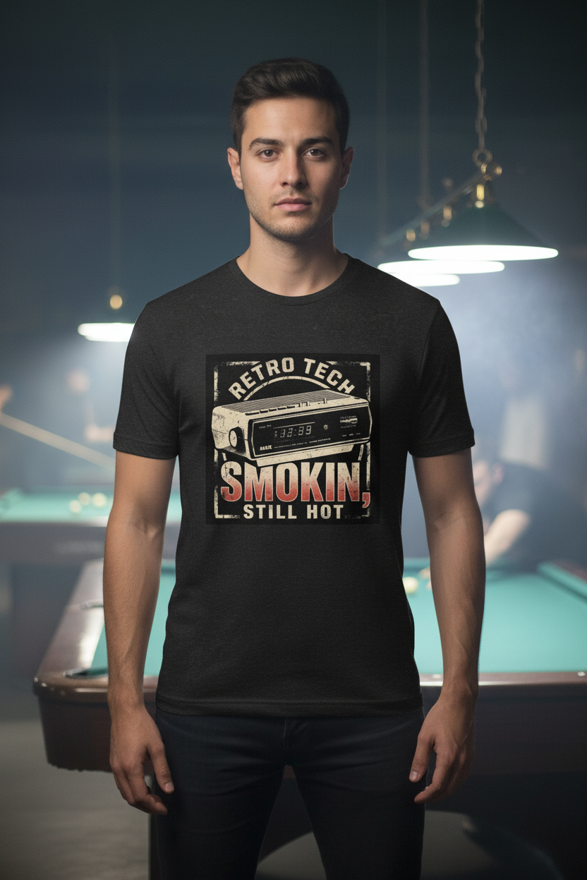 Smokin Vintage Retro Tech Alarm Clock Radio Unisex T-shirt