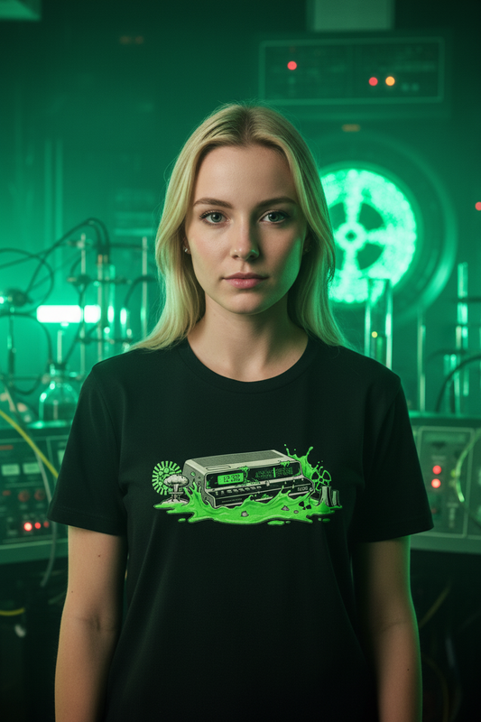 Nuclear Age Vintage Radio Clock Unisex T-shirt