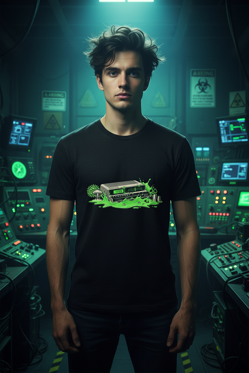 Nuclear Age Vintage Radio Clock Unisex T-shirt