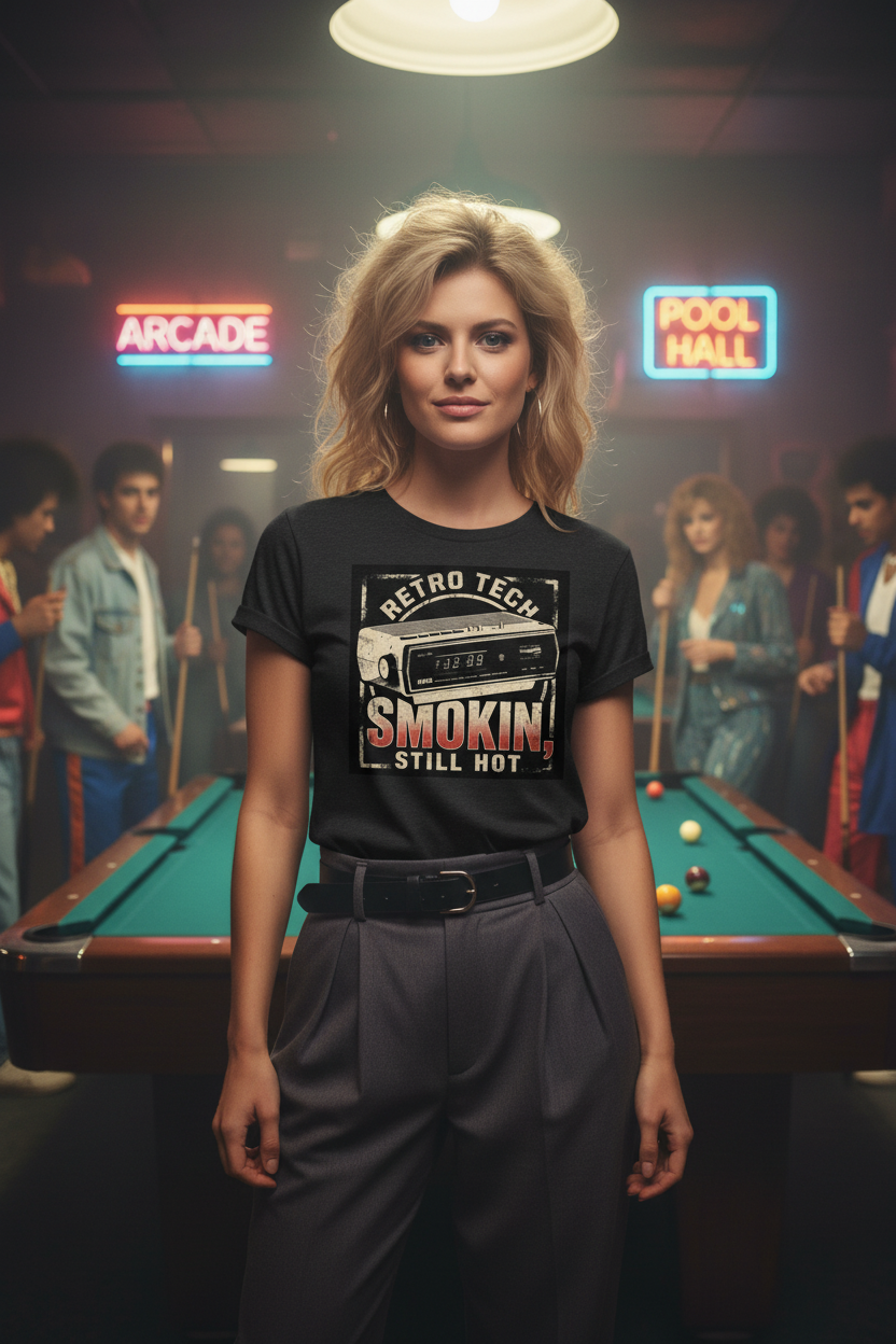 Smokin Vintage Retro Tech Alarm Clock Radio Unisex T-shirt