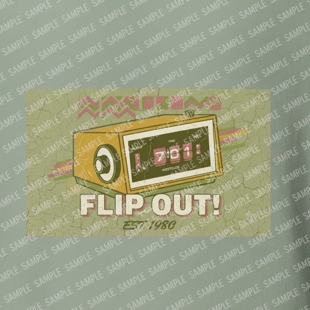 Flip Out Vintage Flip Clock Unisex T-shirt