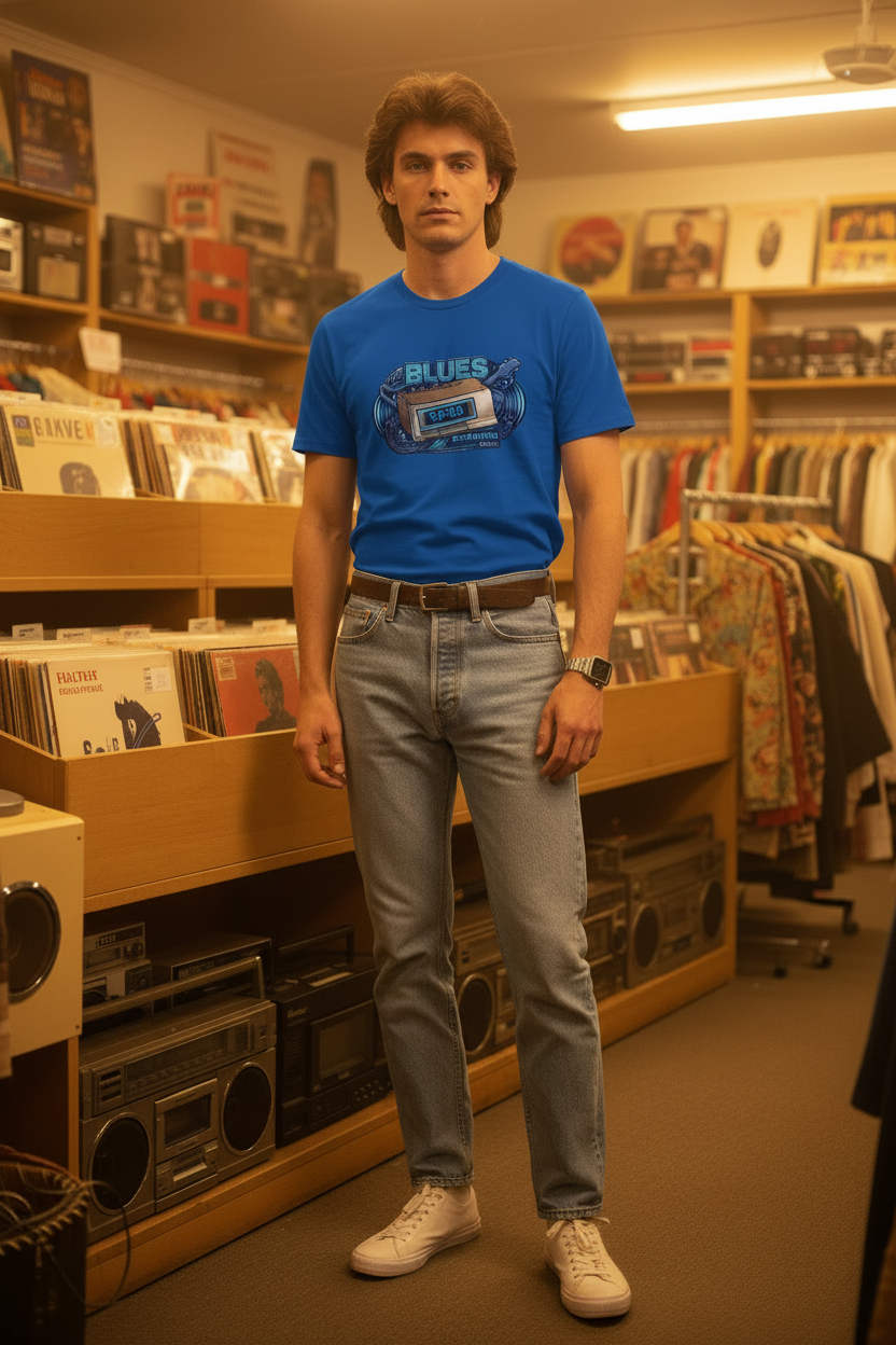 Blues Vintage alarm clock unisex T-shirt