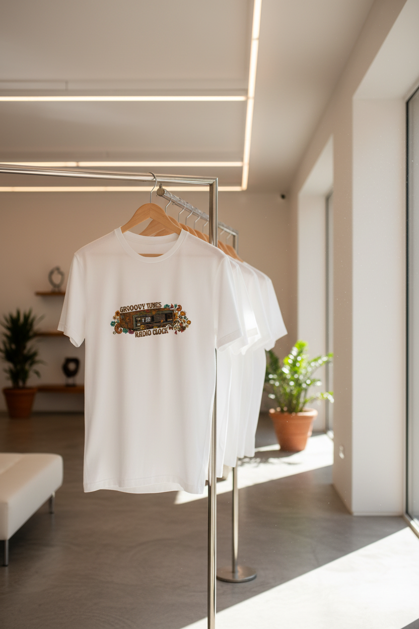 Groovy flip clock radio unisex T-shirt